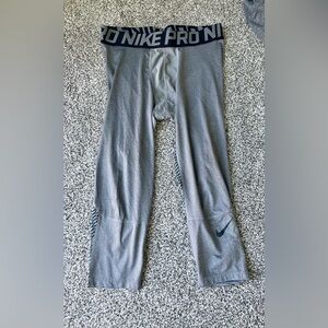 Nike Pro Gray compression Performance Leggings